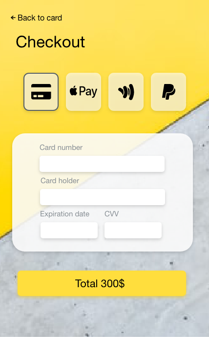 checkout card